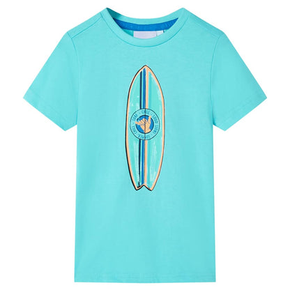 Kids' T-shirt with Short Sleeves Aqua 116