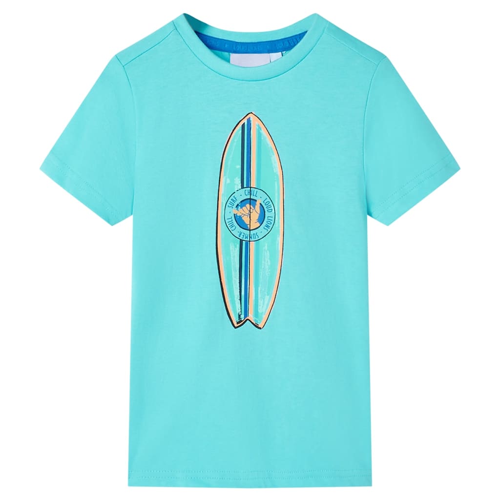 Kids' T-shirt with Short Sleeves Aqua 140