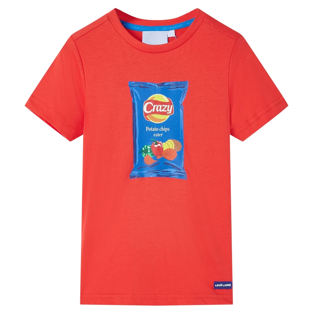 Kids' T-shirt with Short Sleeves Red 116