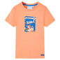 Kids' T-shirt with Short Sleeves Neon Orange 116