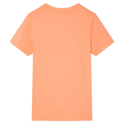 Kids' T-shirt with Short Sleeves Neon Orange 116