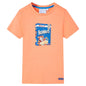 Kids' T-shirt with Short Sleeves Neon Orange 128