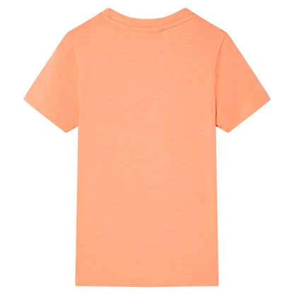 Kids' T-shirt with Short Sleeves Neon Orange 140