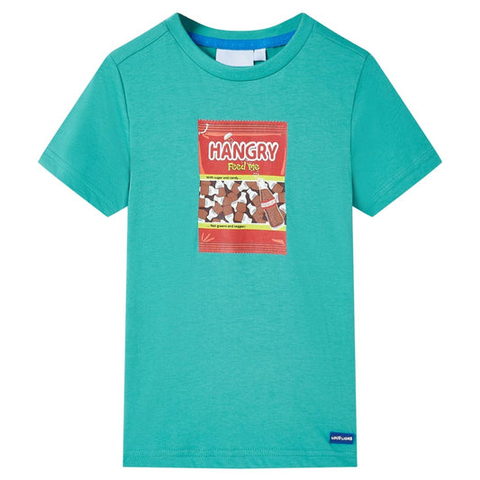 Kids' T-shirt with Short Sleeves Dark Mint 92