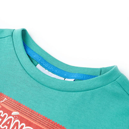 Kids' T-shirt with Short Sleeves Dark Mint 92