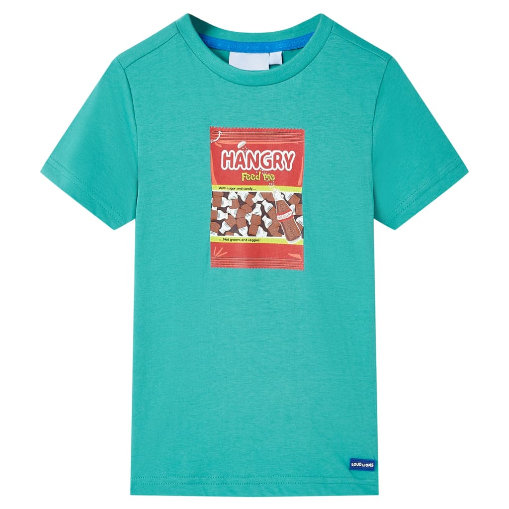 Kids' T-shirt with Short Sleeves Dark Mint 104