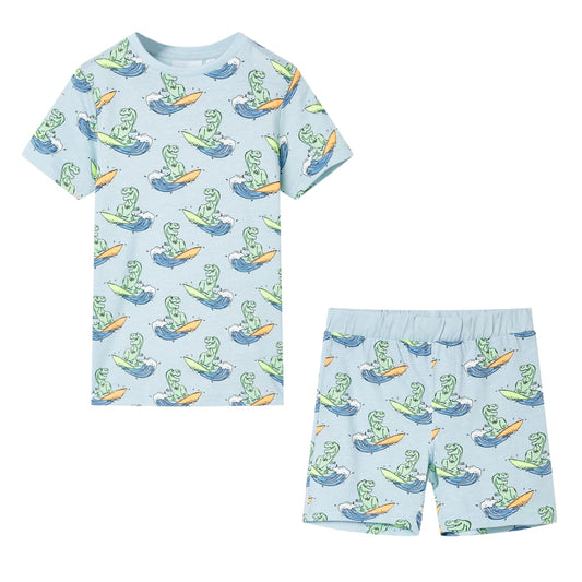 Kids' Pyjamas with Short Sleeves Light Blue 116