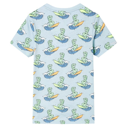 Kids' Pyjamas with Short Sleeves Light Blue 140