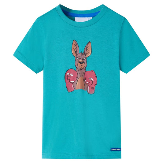 Kids' T-shirt with Short Sleeves Dark Mint 128