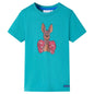 Kids' T-shirt with Short Sleeves Dark Mint 140