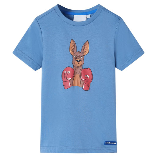 Kids' T-shirt with Short Sleeves Medium Blue 128