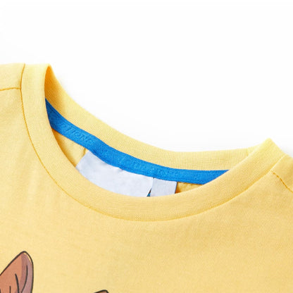 Kids' T-shirt with Short Sleeves Yellow 104