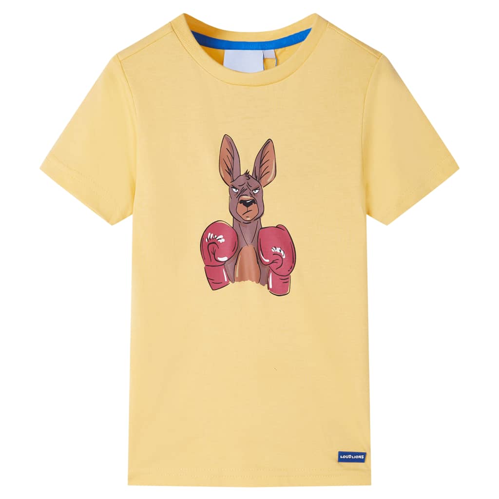 Kids' T-shirt with Short Sleeves Yellow 128