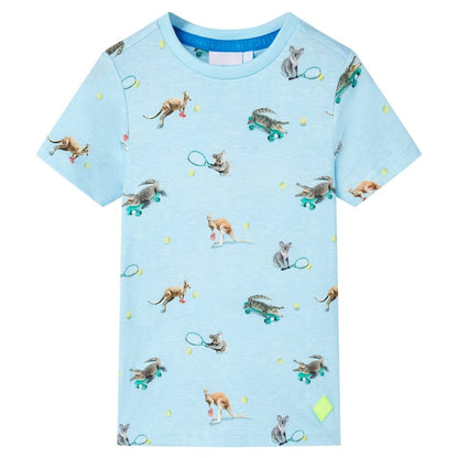 Kids' T-shirt Light Blue Melange 92