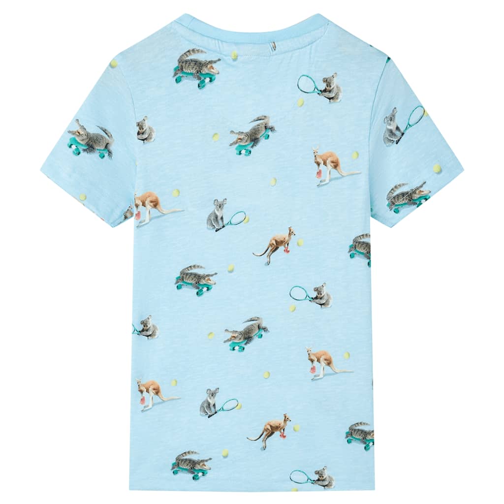 Kids' T-shirt Light Blue Melange 92