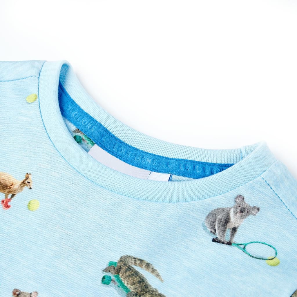 Kids' T-shirt Light Blue Melange 92