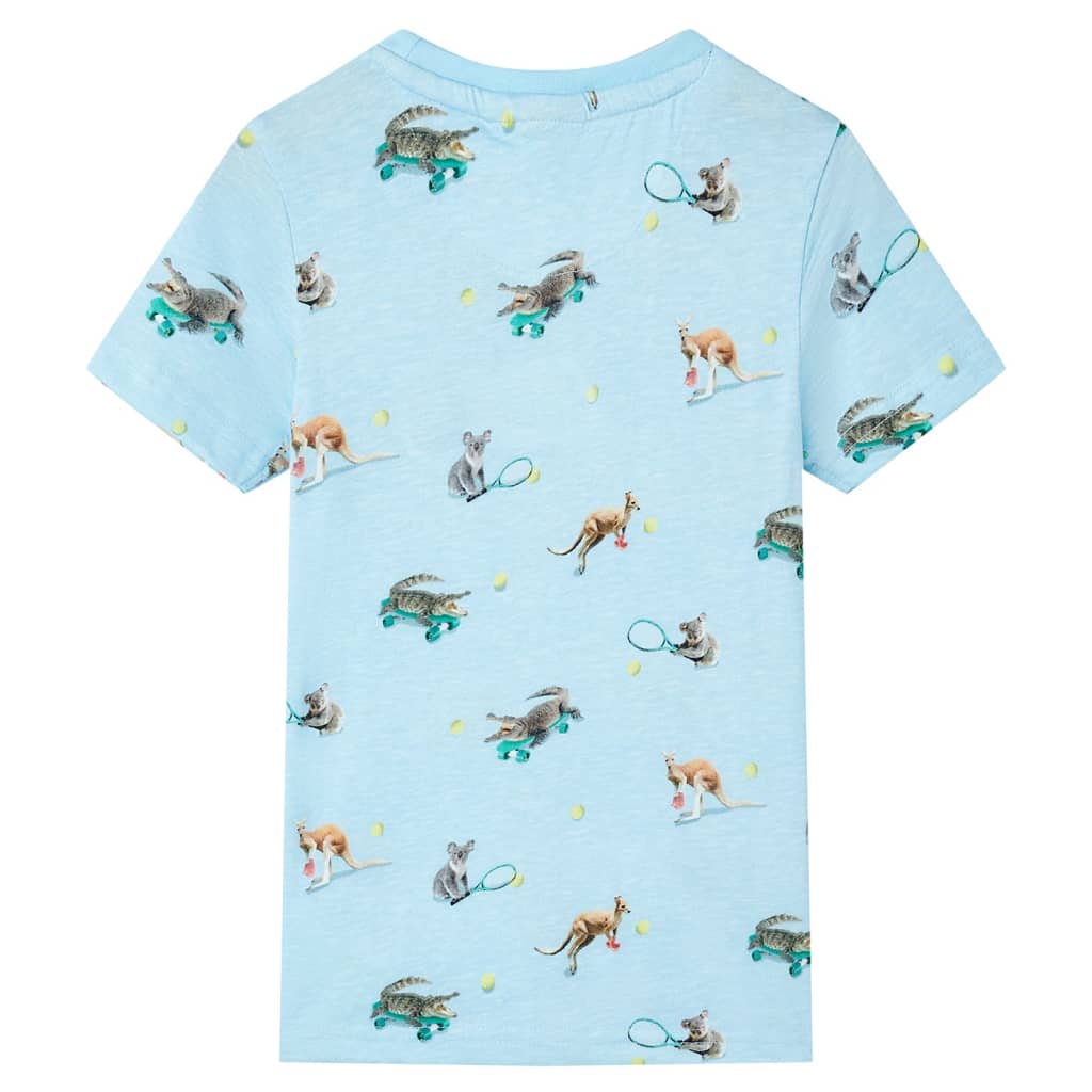 Kids' T-shirt Light Blue Melange 128