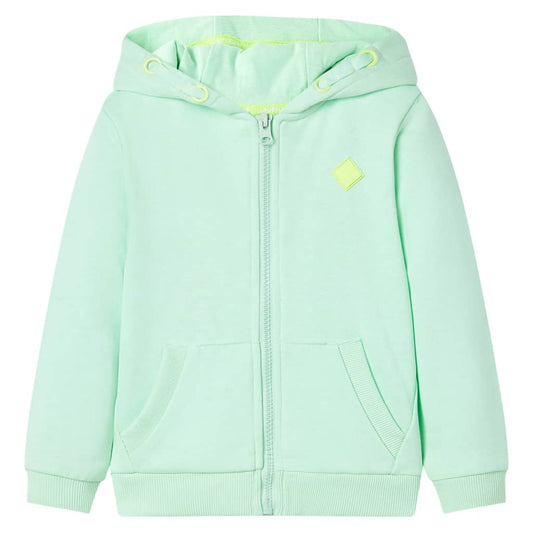 Kids' Hooded Sweatshirt with Zip Bright Green 92