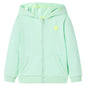 Kids' Hooded Sweatshirt with Zip Bright Green 104