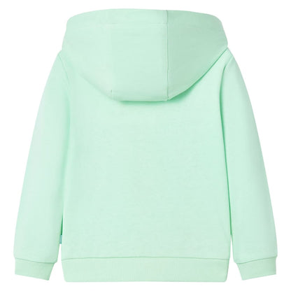 Kids' Hooded Sweatshirt with Zip Bright Green 104