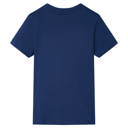 Kids' T-shirt with Short Sleeves Dark Blue 140