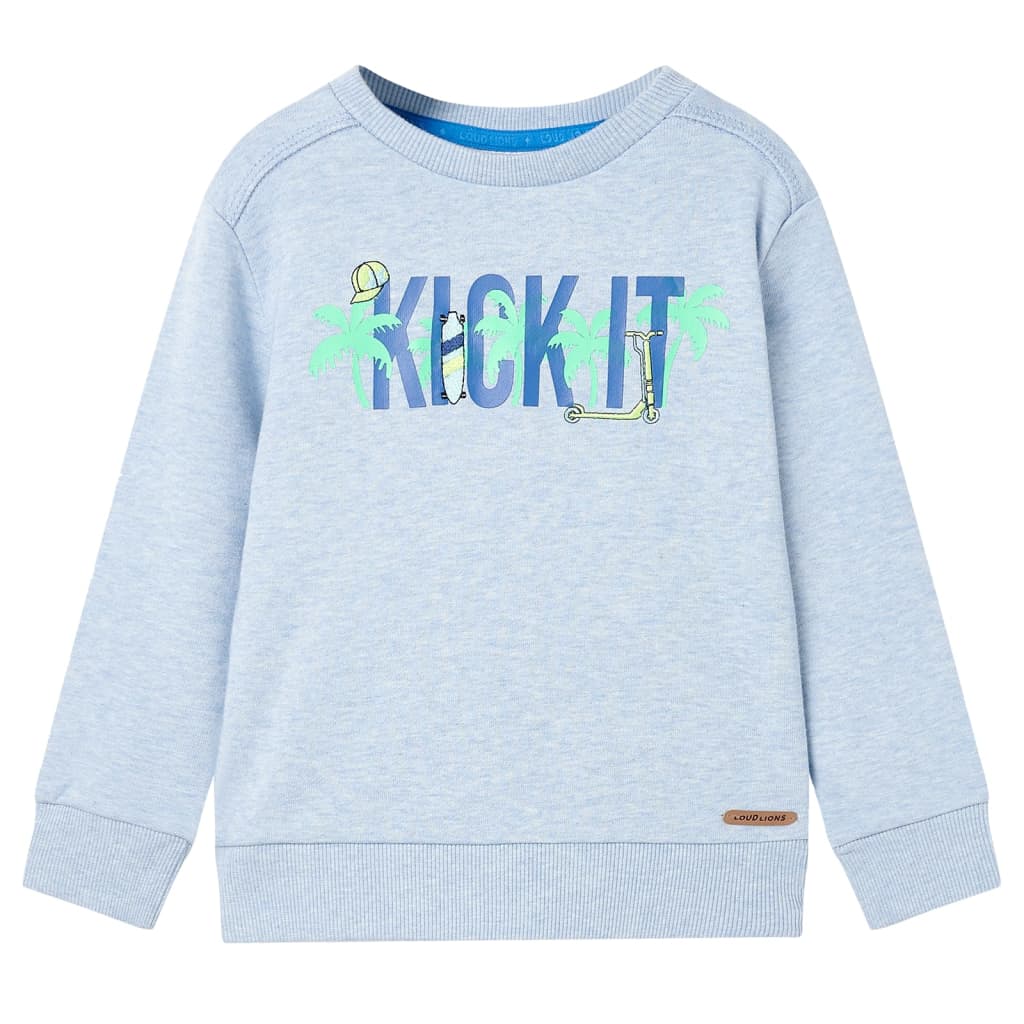 Kids' Sweatshirt Soft Blue Melange 92