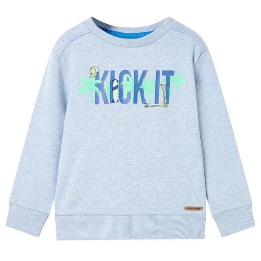 Kids' Sweatshirt Soft Blue Melange 92