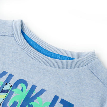 Kids' Sweatshirt Soft Blue Melange 92