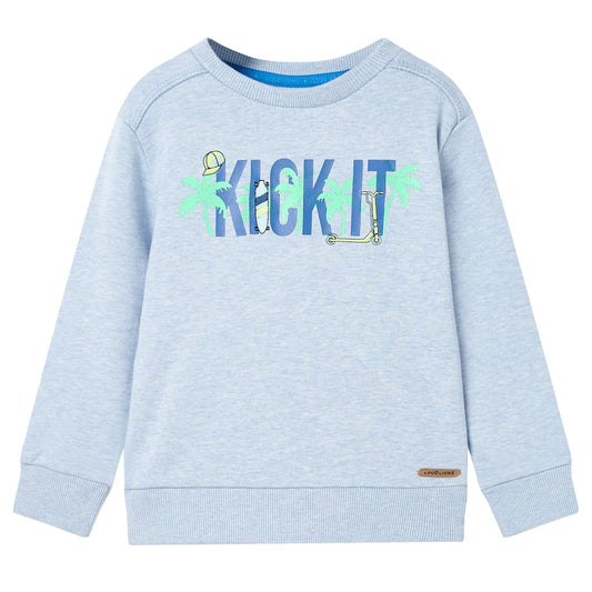 Kids' Sweatshirt Soft Blue Melange 116