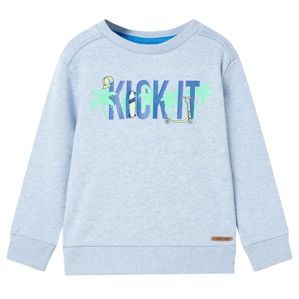 Kids' Sweatshirt Soft Blue Melange 128