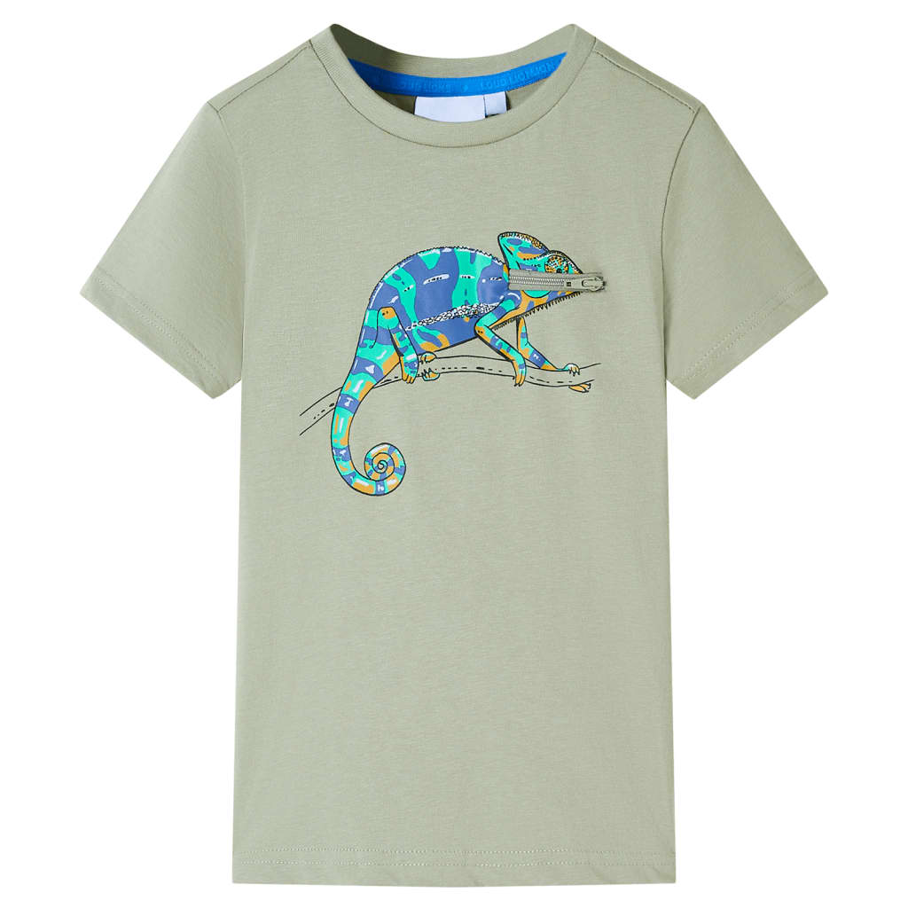 Kids' T-shirt with Short Sleeves Light Khaki 104