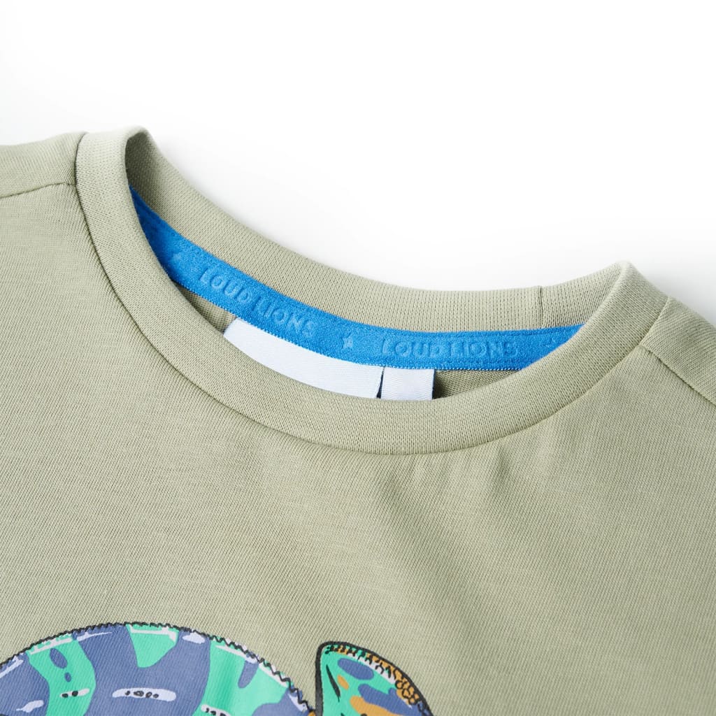 Kids' T-shirt with Short Sleeves Light Khaki 104