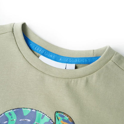 Kids' T-shirt with Short Sleeves Light Khaki 128