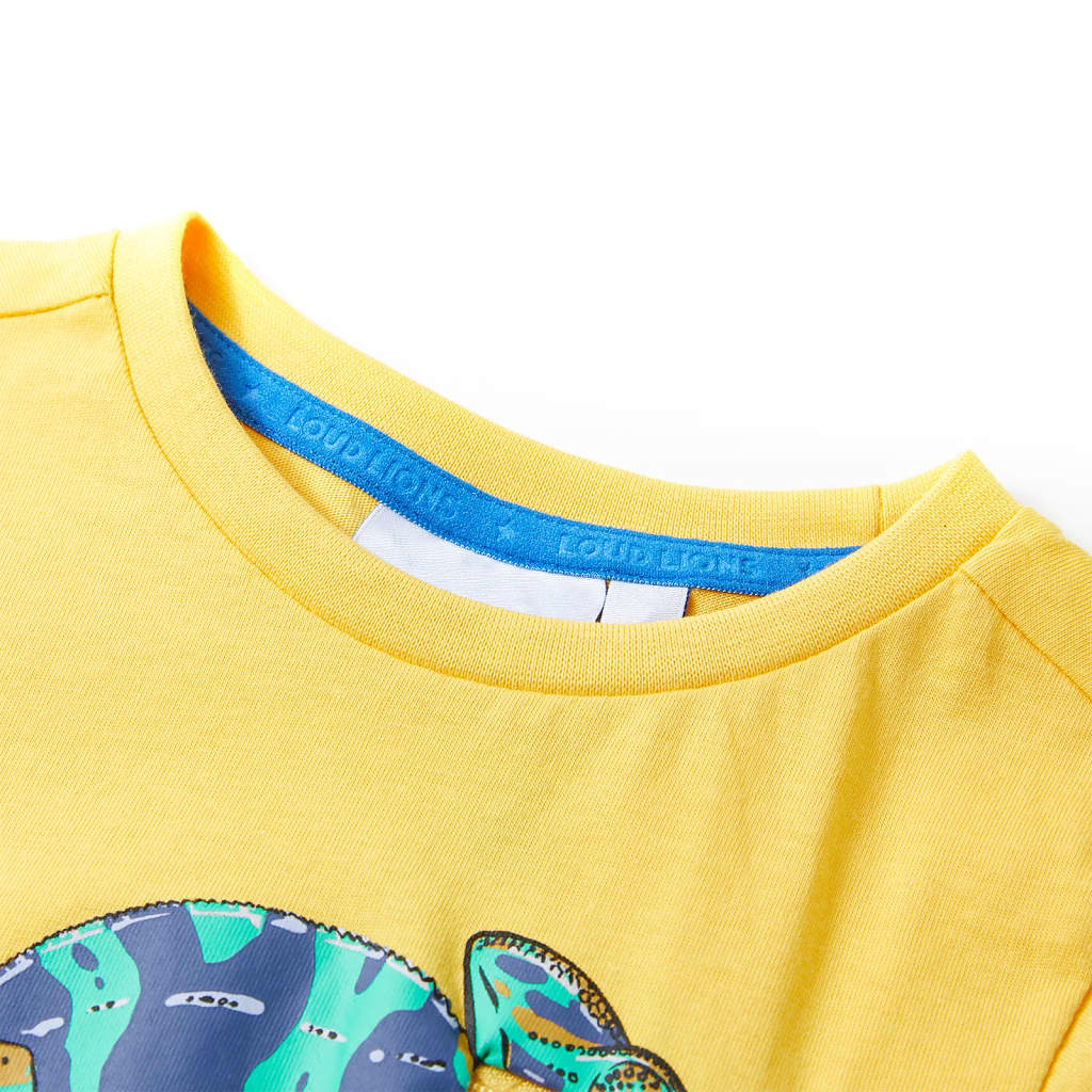 Kids' T-shirt with Short Sleeves Light Ochre 92