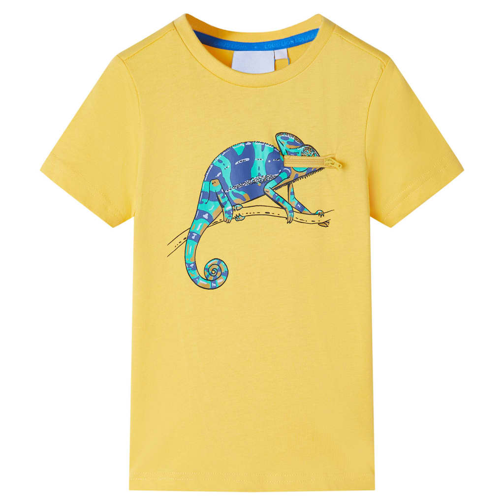 Kids' T-shirt with Short Sleeves Light Ochre 116