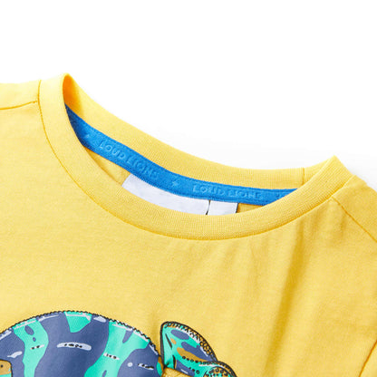 Kids' T-shirt with Short Sleeves Light Ochre 116