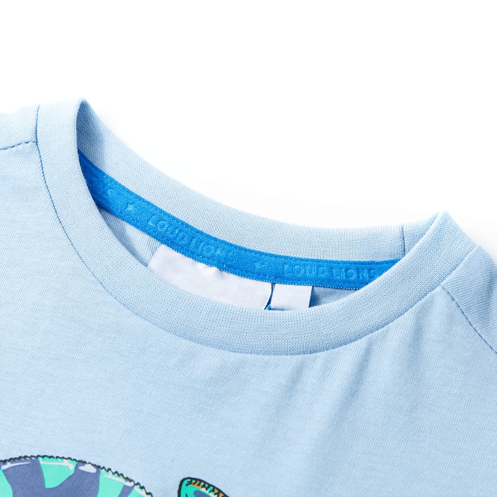 Kids' T-shirt with Short Sleeves Light Blue 128