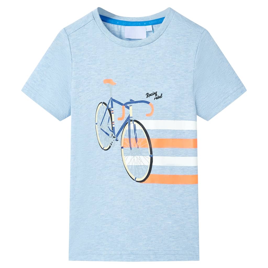 Kids' T-shirt Soft Blue Melange 116