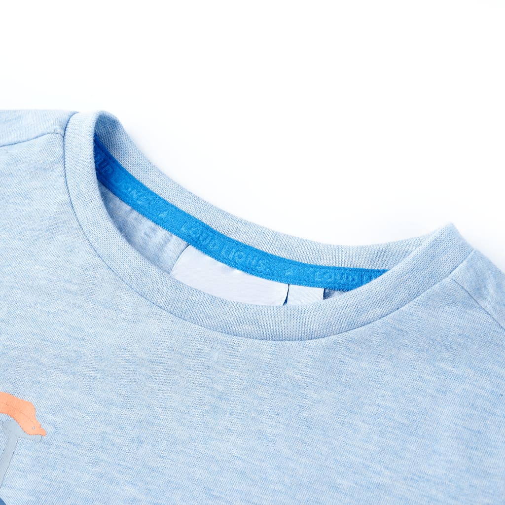 Kids' T-shirt Soft Blue Melange 116