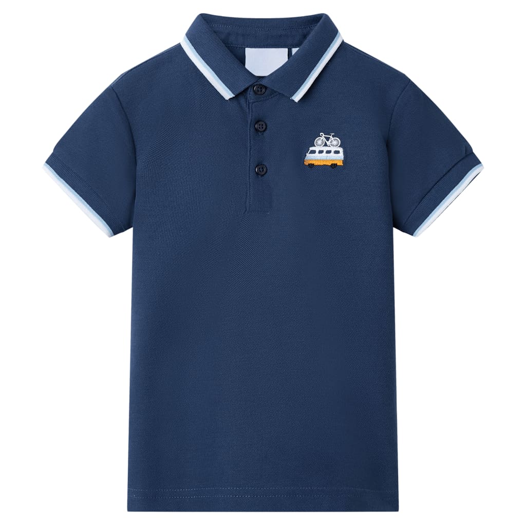 Kids' Polo Shirt Dark Blue 128