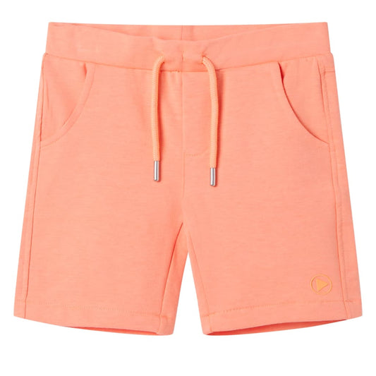 Kids' Shorts with Drawstring Neon Orange 104