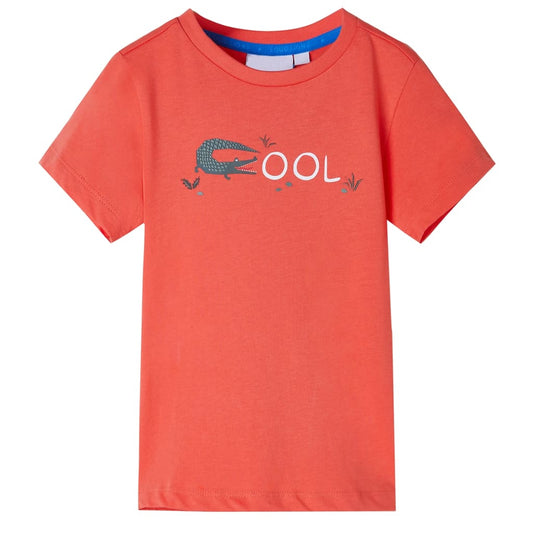 Kids' T-shirt with Short Sleeves Light Red 92