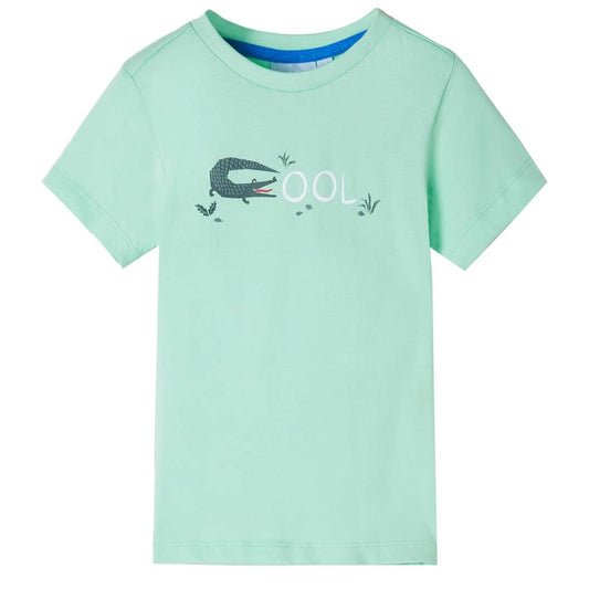 Kids' T-shirt with Short Sleeves Light Green 92