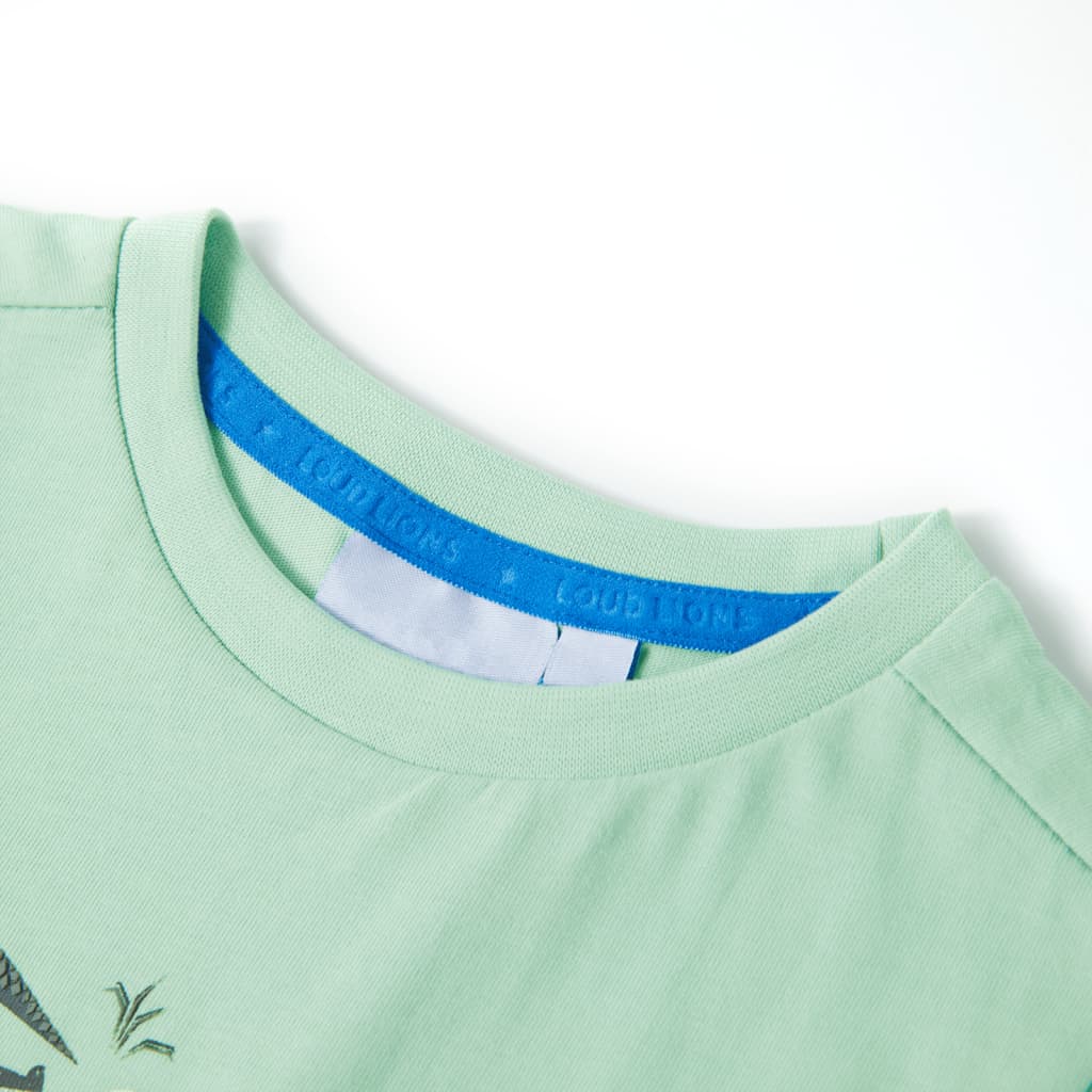 Kids' T-shirt with Short Sleeves Light Green 104