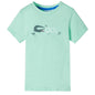 Kids' T-shirt with Short Sleeves Light Green 128