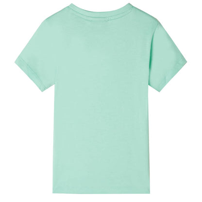 Kids' T-shirt with Short Sleeves Light Green 128