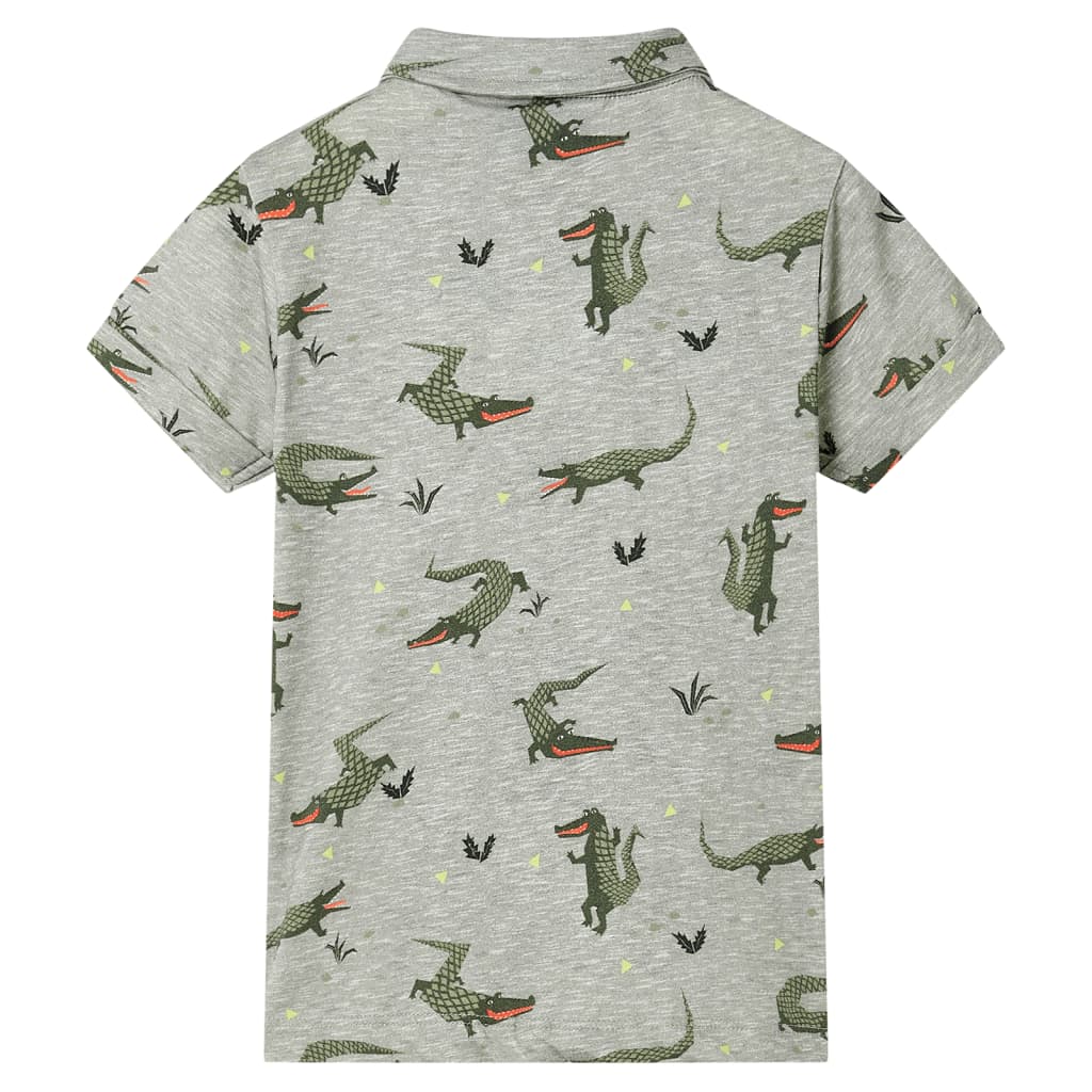 Kids' Shirt Light Khaki Melange 116