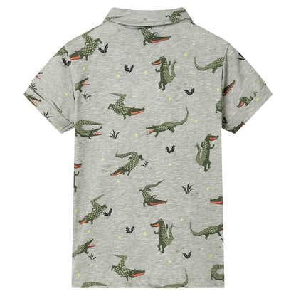 Kids' Shirt Light Khaki Melange 128