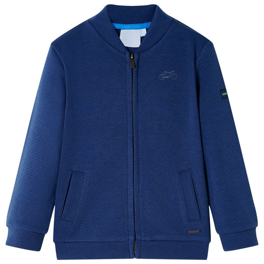 Kids' Sweatshirt with Zip Navy 92