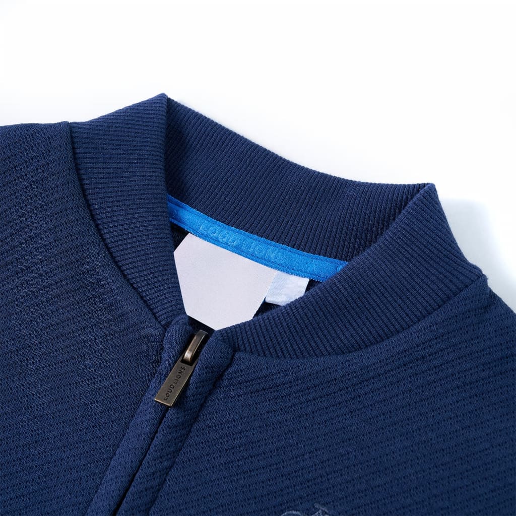 Kids' Sweatshirt with Zip Navy 128